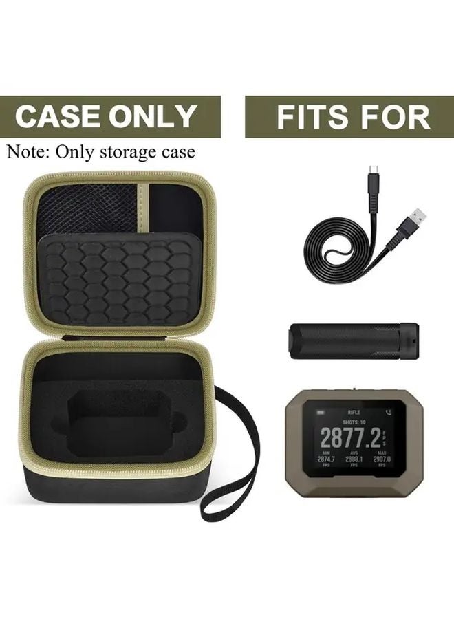 Garmin Xero C1 Pro Compact Chronograph Case EVA Storage Bag With USB Charging Port Black Brown - Image 3